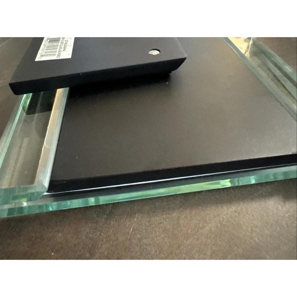 Sixtrees Glass Photo Frame 4 X 6 Easel Back  Thick Block Modern Clear NIB